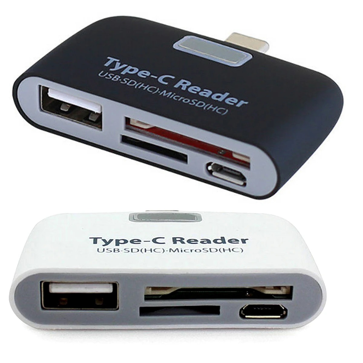 Портативный адаптер-ридер с разъемом типа C и USB 3,0 OTG, устройство для чтения карт памяти USB 3,1 типа C, устройство для чтения карт памяти TF, корпус из алюминиевого сплава