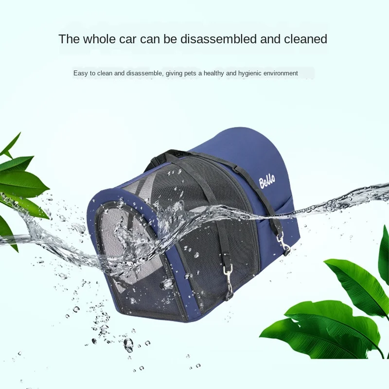 Light-folding-double-layer-pet-stroller-dog-pet-detachable-cat-cage-four-wheeled-outdoor-trip.jpg Könnyű Összecsukható Kettősrétegű Kisállat Babakocsi Kutya Kisállat Leszerelhető Macska Ketrec Négykerekű Kültéri Kirándulás - Image 4