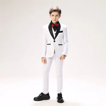 

YuanLu Boys Suits Blazer Costume For Wedding Party Piano White Elegant Prince Boys Dress Jacket Slim Fit Kids Suits