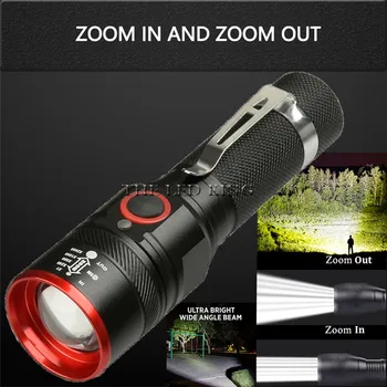 

12000LM LED USB Flashlight Bright Tactical Camping Fishing Flash Light T6 V6 L2 Rechargeable Torch Waterproof Lanterna Use 18650