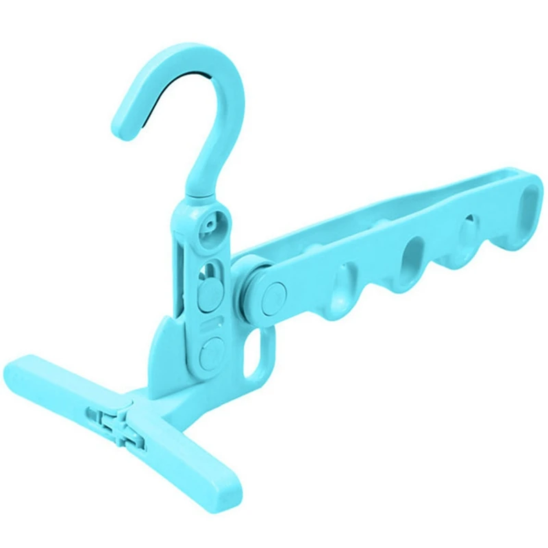 Home Accessories Foldable Clothes Hanger Drying Rack 5 Hole Racks Bathroom Door Airer Plastic Hook Organizer