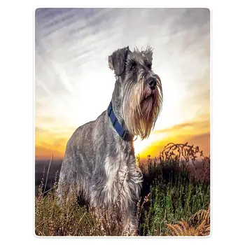 

Hommomh Throw Blanket polyester material comfortable warm soft plush throw sofa bed cute dog pattern