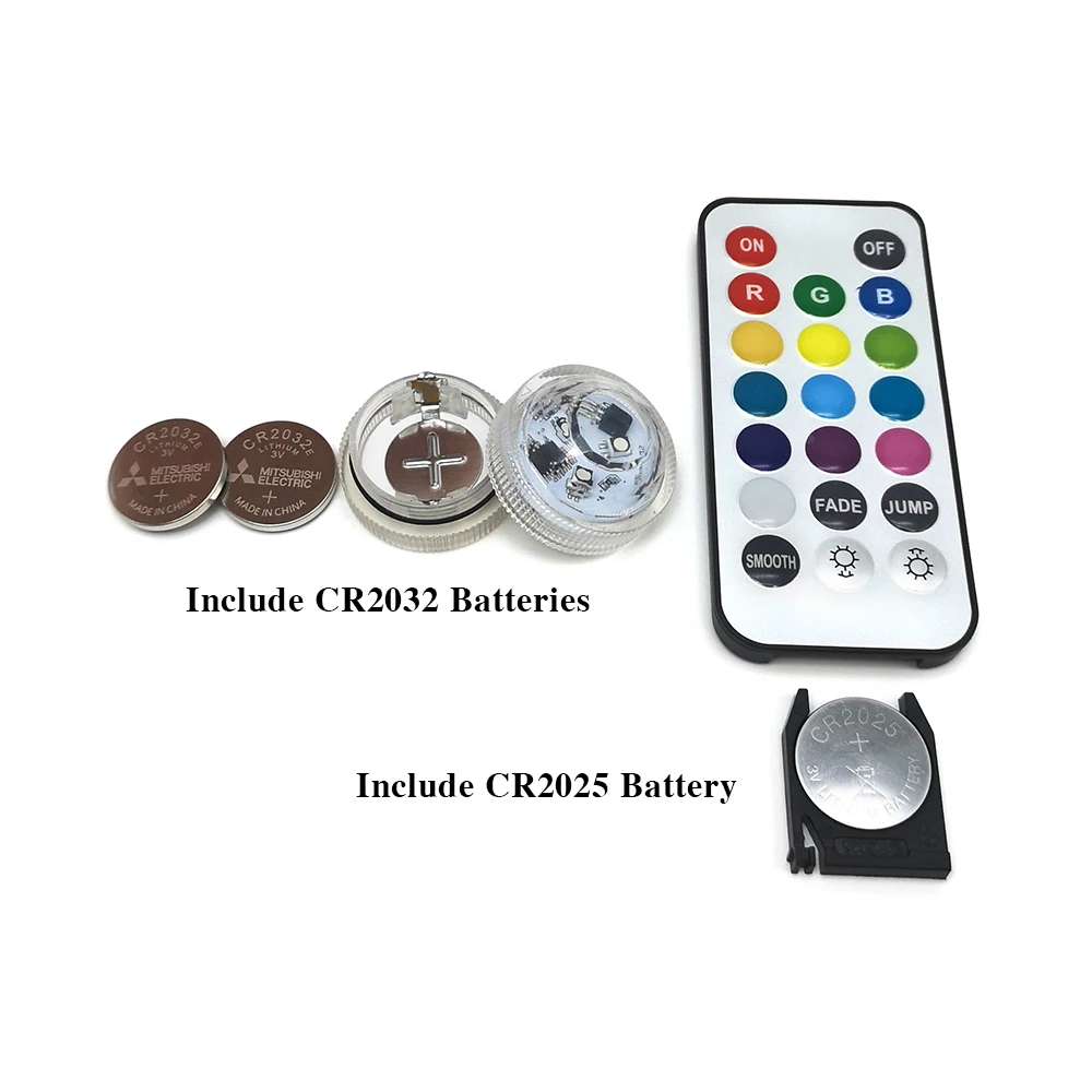 Hookah Accessories LOMINT RGB Waterproof Colourful Hookah LED Light Remote Control Including Batteries CR CR2032 Night Scene Shisha Lamp
