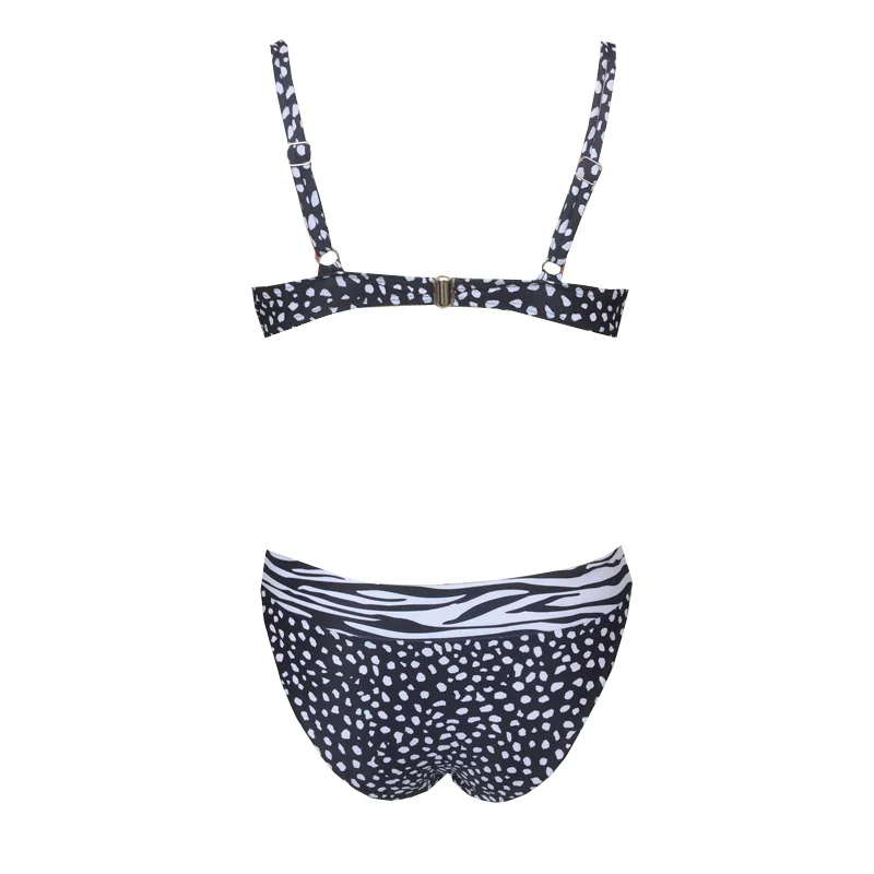 New Bikini Polka Dot Ladies Bikini Rope Bikini Swimsuit Bikini Set Female Push Up Swimsuit Digital Print Polka Dot Swimsuit Beach Wear_5