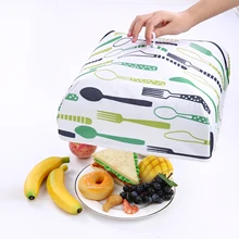 Складная Изолированная пищевая крышка, переносная алюминиевая фольга, тепловая пищевая крышка, зимний стол, теплоизоляция, сохраняющая тепло, покрытие