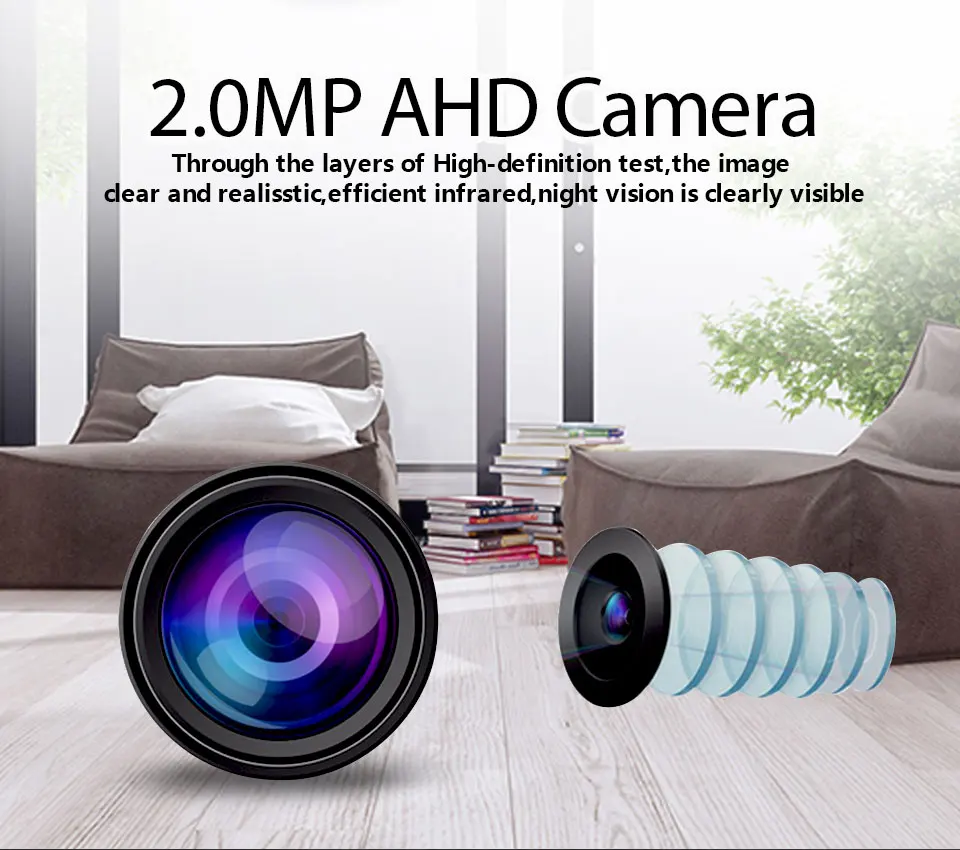 HD камера 1080P аналоговая AHD 2.0MP наружная Водонепроницаемая ИК ночного видения домашняя Камера видеонаблюдения для AHD DVR система Комплект ABS