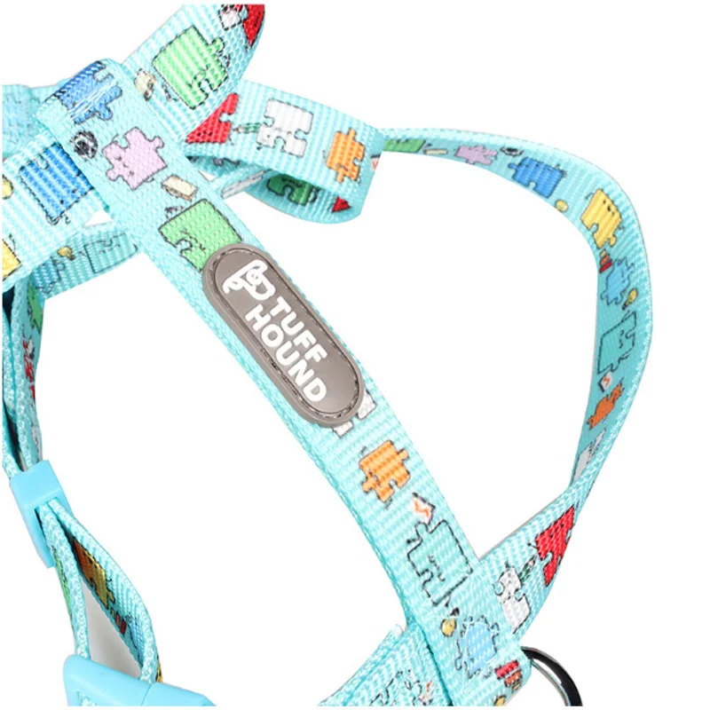 Tuff Hound нейлоновый собачий H-Shaped жилет для животных Harnes с принтом, регулируемый, без тяги, жилет для собак, мягкий, удобный, Сбруя-жилет