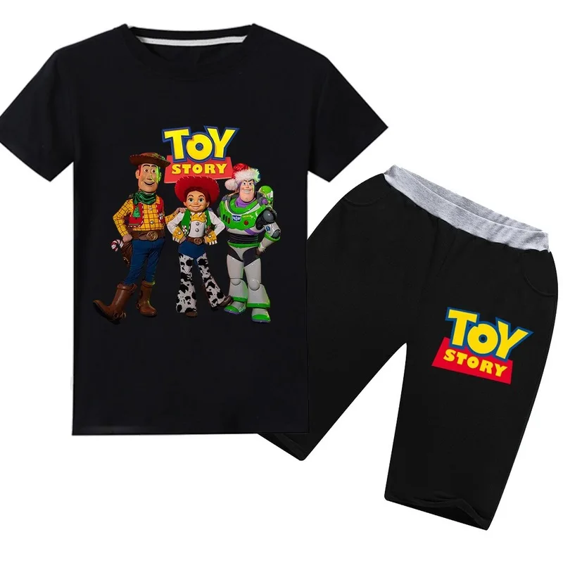 

Cartoon Anime Toy Story Toy Story 4 Cotton Short Sleeve Round Neck T-Shirt Short Sleeve Sports Casual Home Fashion 4-15Y Sets