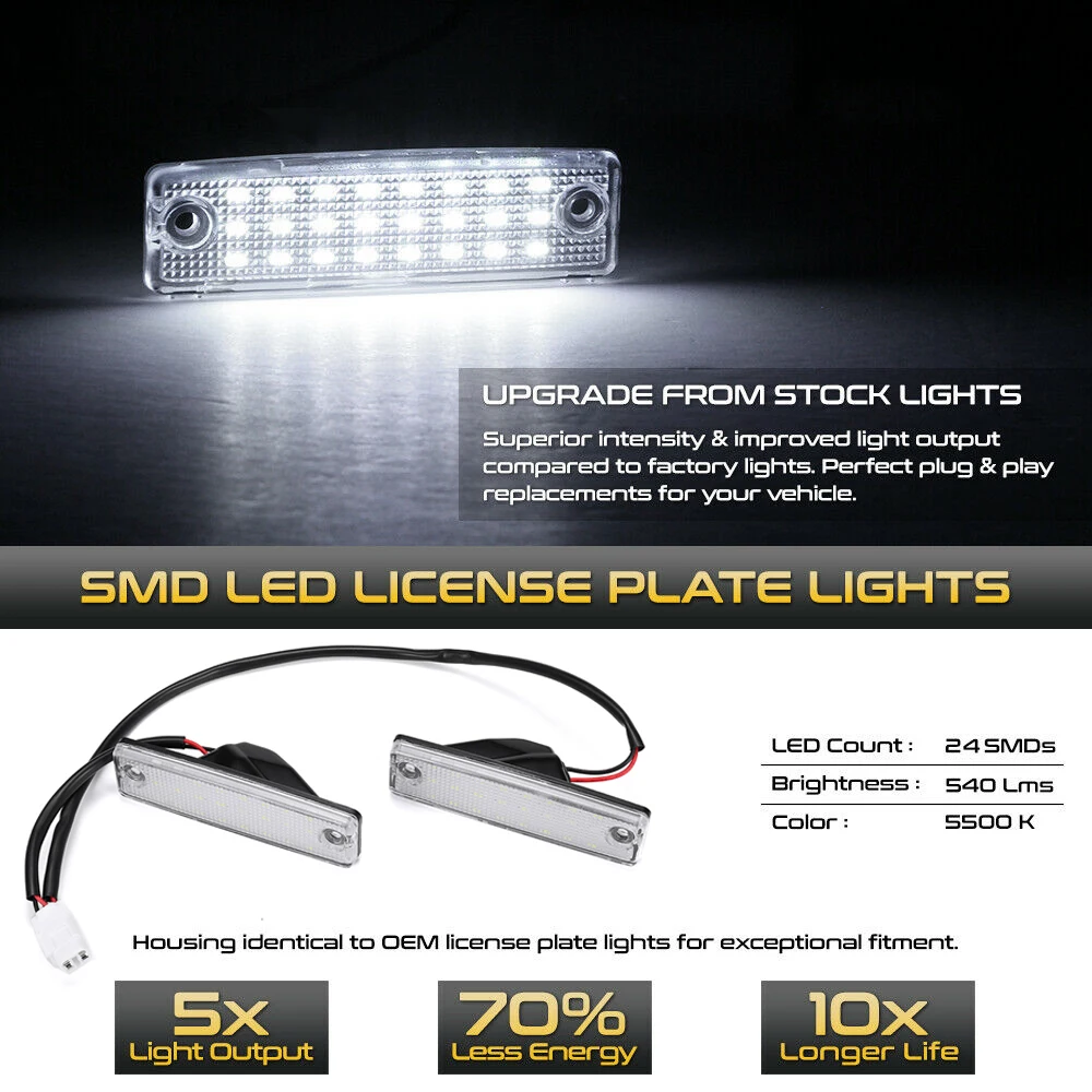 OEM-Replace 24-SMD 3W LED License Plate Light Assembly For