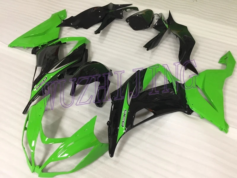 Наборы для тела Kawasaki Zx6r 15 16 Обтекатели для Кавасаки Zx6r цвета: зеленый, черный набор для всего тела ниндзя Zx-6r 2013 - Цвет: INJECTION mold