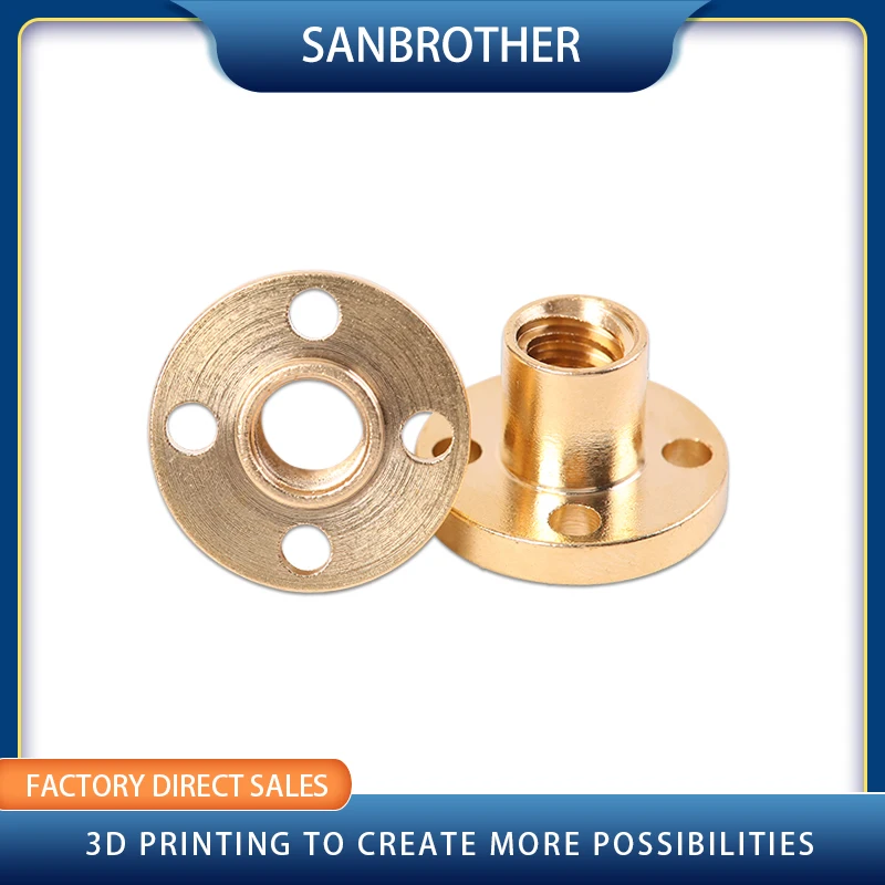 1Pc M8 Tr8 - 8 Millimetri 4 Millimetri 2Mmtrapezoidal Vite Per Sostenere Tutto Il Dado Di Rame Motore Passo-Passo A Vite Per 3D Stampante Vite Di Coma