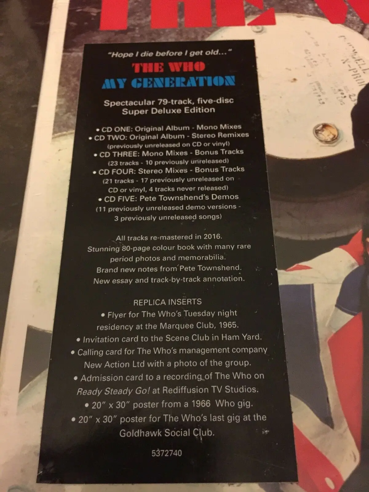 My Generation [5CD Deluxe Edition Box]+ Bonus Memorabilia SEALED