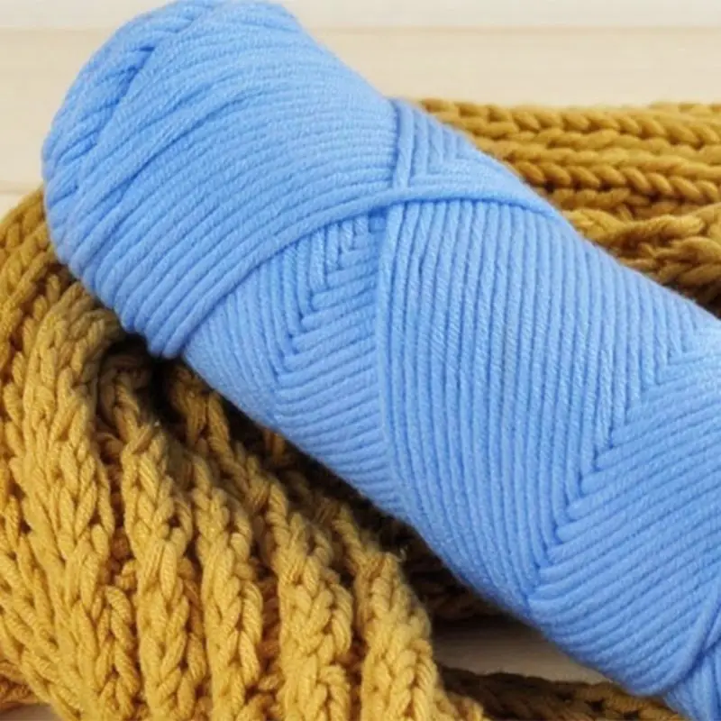 Новинка 100 г молочная хлопковая пряжа для ручного вязания Толстая 8 нитей для вязания вручную