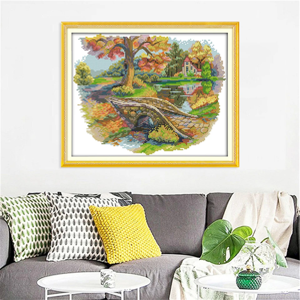 dmc cross stitch kit embroidery stitch joy sunday cross-stitch patterns needlework chinese counted cross stitch printed canvas (25)