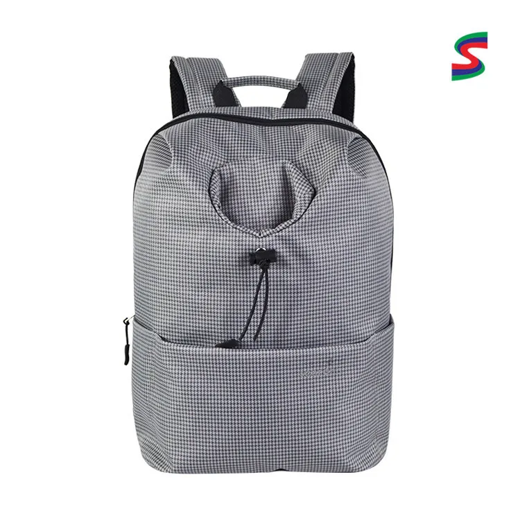 

Waterproof 200D Jacquard Shoulder Drawstring Elastic Backpack T-shaped Car Mesh Customizable America Australia Sedex