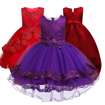 

Hot! Kids Lace Girls charistmas Party Dresses,Children Summer 2020 Fashion Dresses Wedding Party Clothes Girls Dress 3-14T