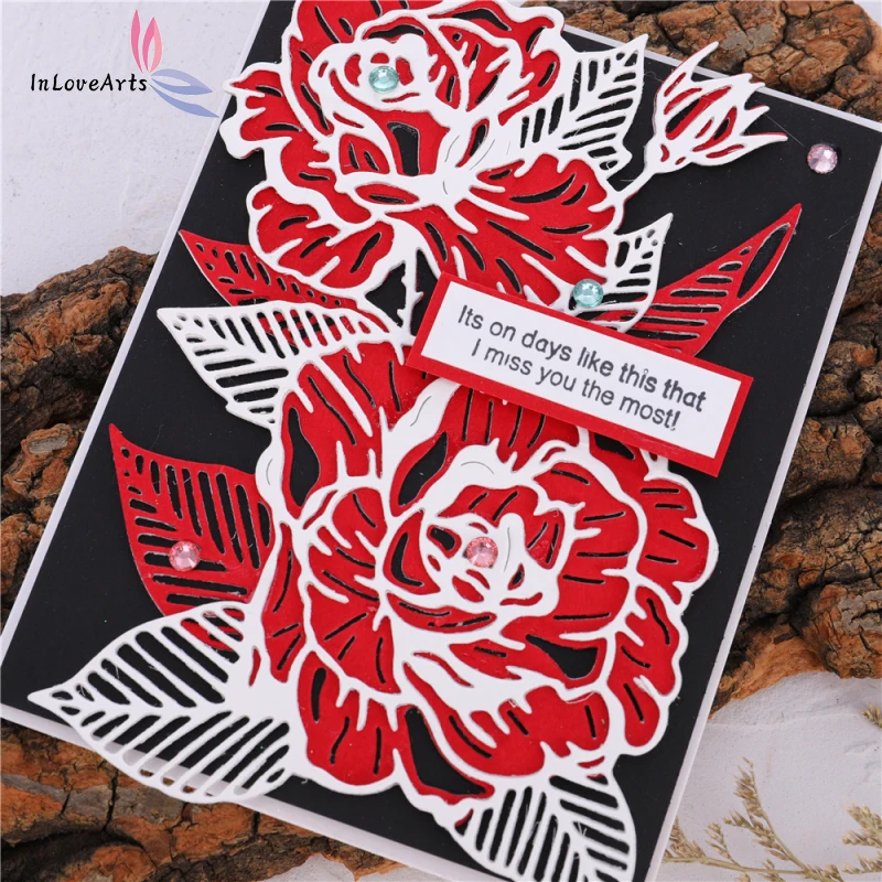InLoveArts Flower Metal Cutting Dies Spring Leaf Stencil Scrapbooking Photo Album Card Paper Embossing Craft DIY Blossom Die Cut | Дом и сад