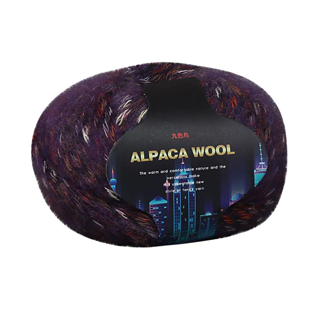 Красочные Alpacawool ручной вязки шерстяное пальто свитер пряжа шарф линия в толстой шерсти крючком нить шерсть группа домашний текстиль
