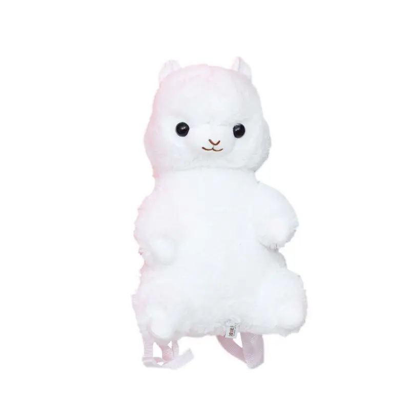 W 3D Cute Plush Animal Backpack Alpaca Llama Bag Toddler Daypack Children Schoolbag A69C - Цвет: W