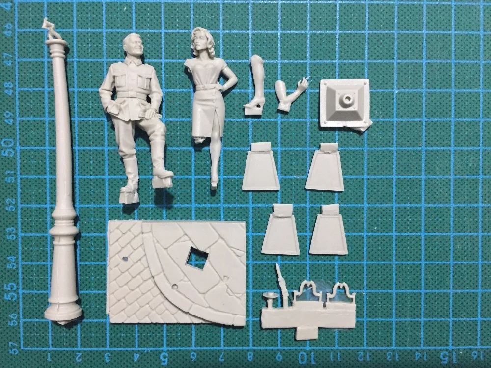 1/32 смоляная Модель Строительный комплект фигурки сотрудников и красоты