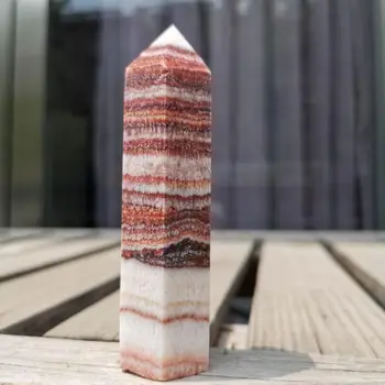 

Natural Rhodochrosite Stone Crystal Obelisk Quartz Wand Pork stone Point Mineral Specimen reiki Healing