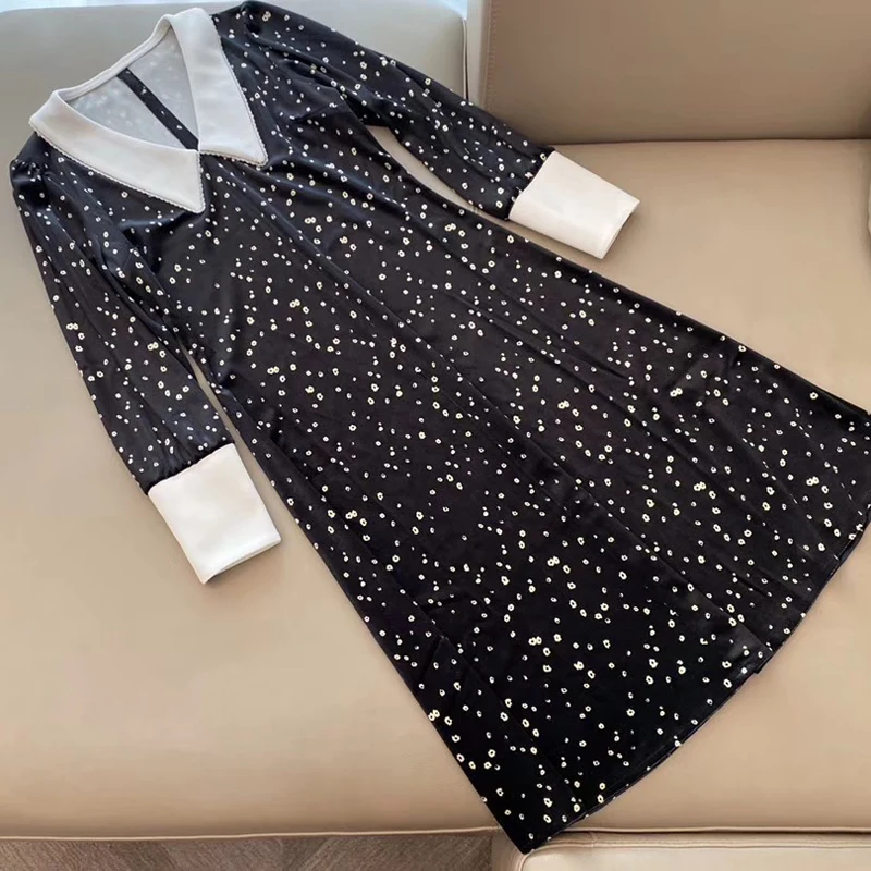 

Prairie Chic silk Summer Dress for Women long Sleeve Slim Style Dress for Lady Elegant 2019 new Women long Dress