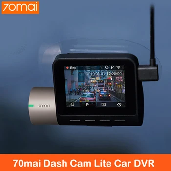 

70mai Dash Cam 1080P HD Lite GPS Car DVR Dashboard Camera D08 130-Degree Wide Angle G-Sensor Night Vision Parking Mode