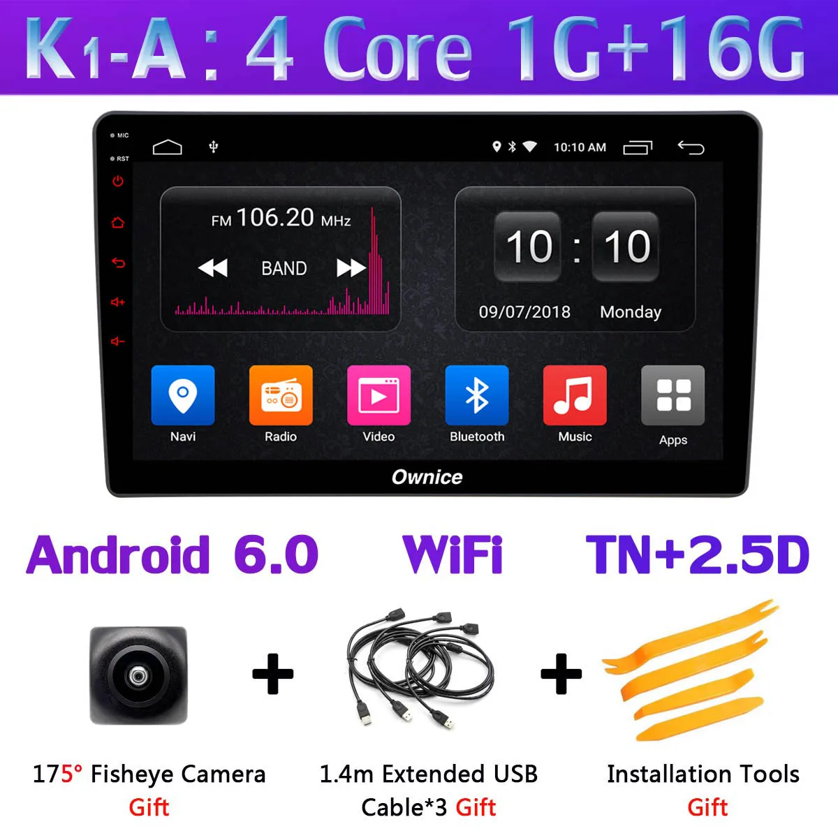 1 din 360 ° 4 × камера Android 9,0 4G+ 64G SPDIF DSP CarPlay автомобильный мультимидийный навигатор навигационный радио плеер для объектив ночного видения 2006-2010 - Цвет: K1-A