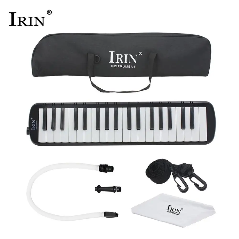IRIN 37 Фортепиано стиль ключи мелодика детей студентов музыкальный инструмент губная гармоника рот орган портативный губная гармоника Pianica - Цвет: Black