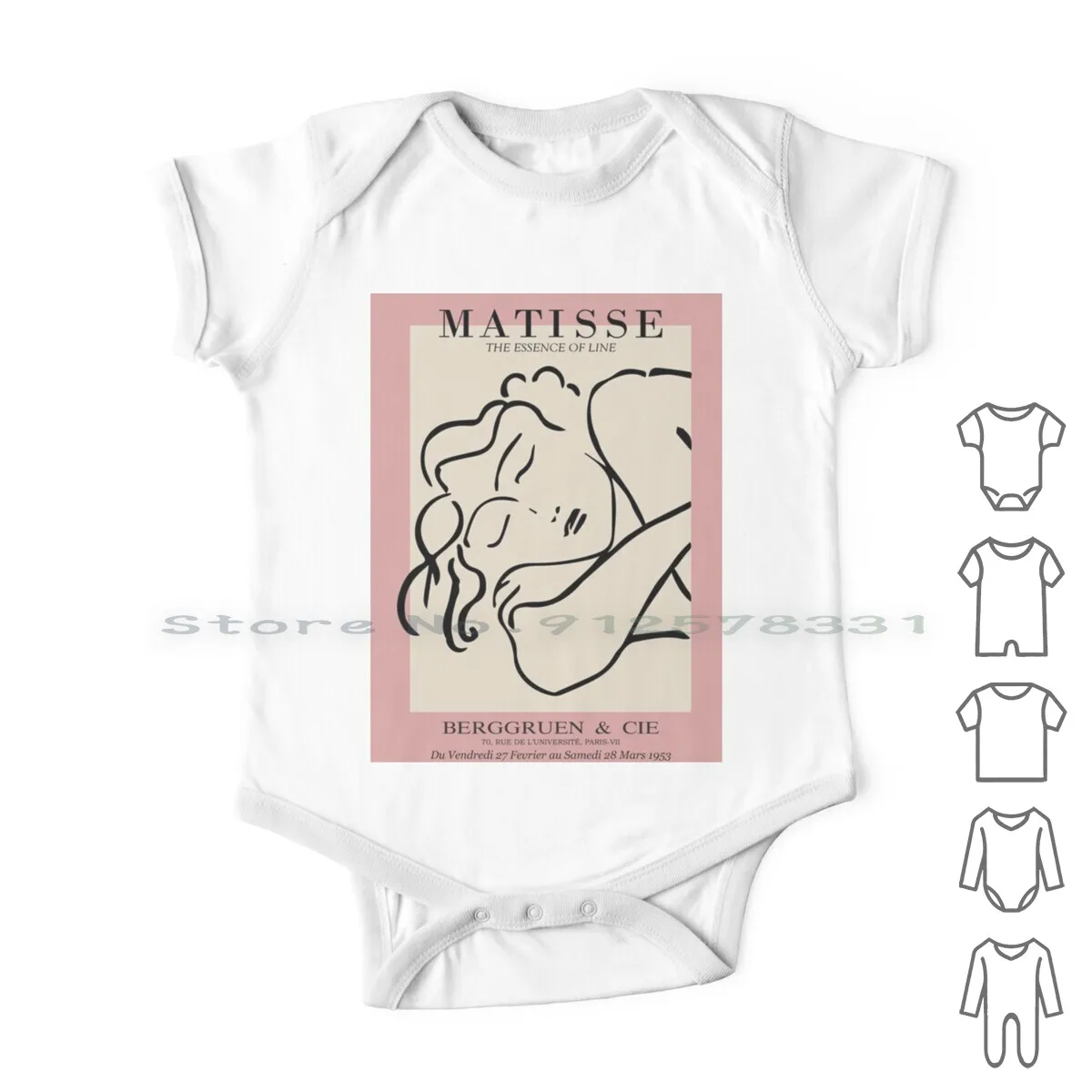 

Henri Matisse-Sleeping Woman Newborn Baby Clothes Rompers Cotton Jumpsuits Matisse Exhibition Museum Henri Matisse Paintings