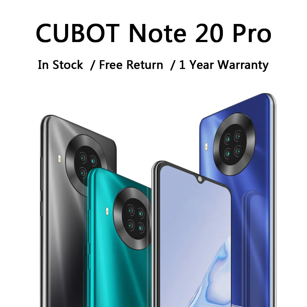 CUBOT Note 20 Pro смартфон сзади Quad Камера 4200 мА/ч Батарея телефон NFC Android 10 с двумя сим