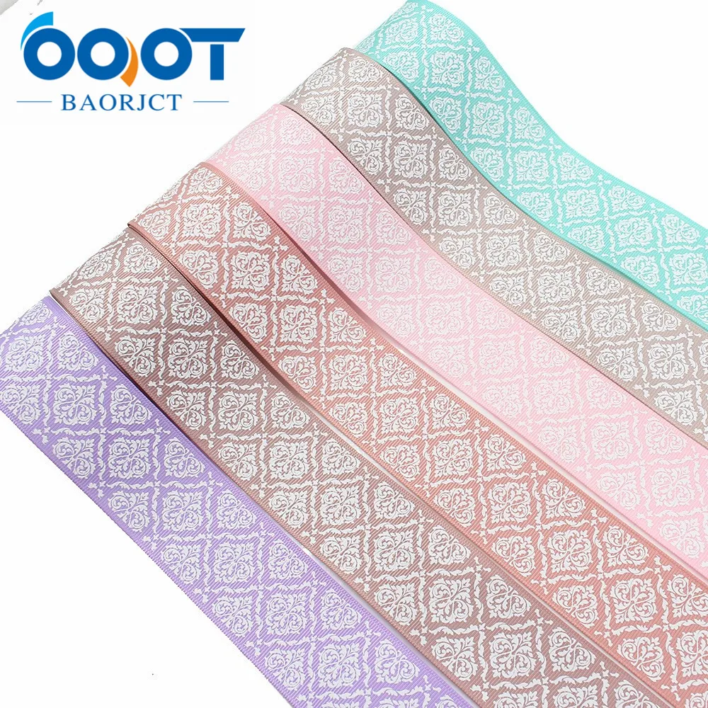 OOOT BAORJCT I-191214-2767, 10 ярдов 38 мм, красочные геометрические печатные корсажные ленты, одежда лук кепки DIY материалы украшения