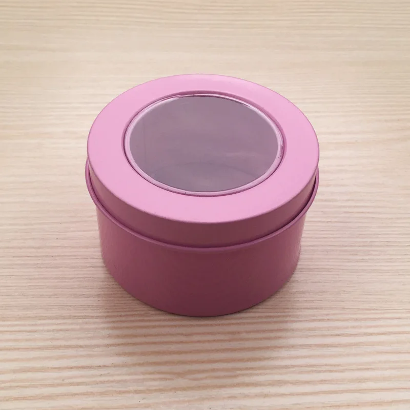 Pink 5 цветов Мини жестяная коробка для хранения чая портативный круглый металлический чехол для свадьбы коробка для конфет упаковка Органайзер Контейнер - Цвет: Pink