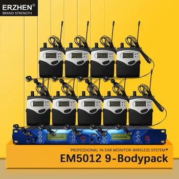 

EM5012 In Ear Monitor Wireless System SR2050 Double transmitter Monitoring 9 bodypack Professional for studio Stage Performance