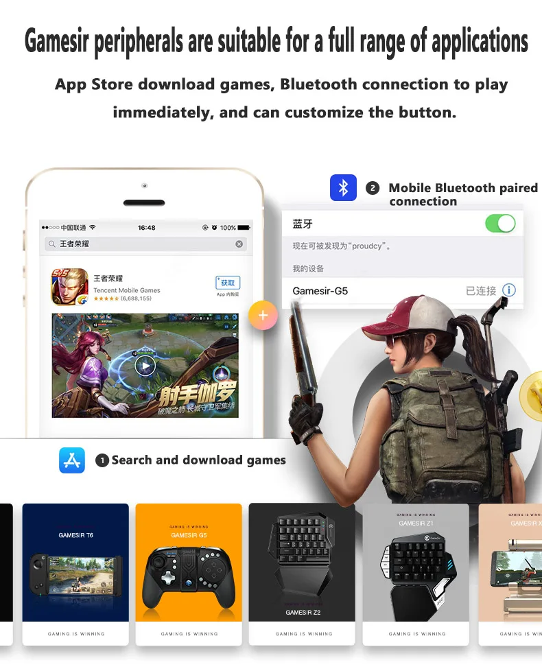 G5 беспроводной Bluetooth геймпад трон два-в-одном Ace Fighter PUBG поле завтра король отправит Glory Peripheral артефакт