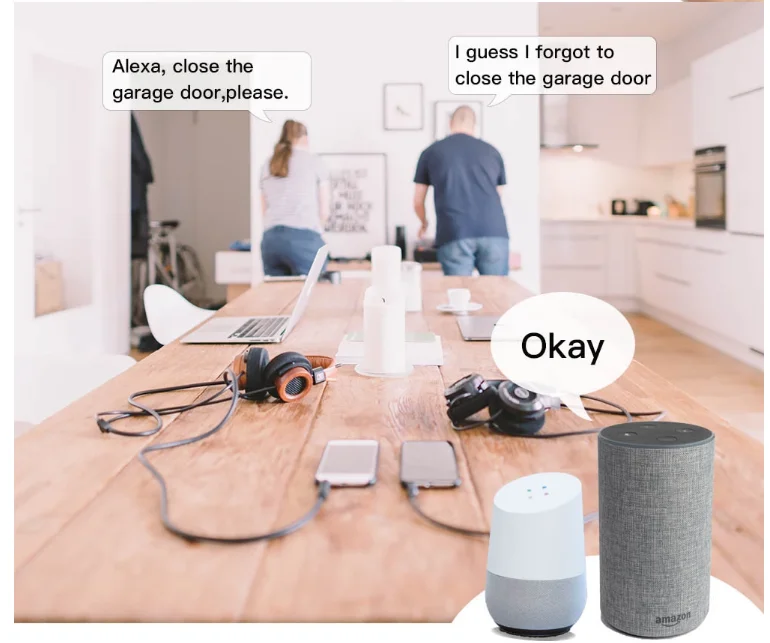 Smart Life APP удаленный открытый закрытый монитор совместим с Alexa Echo Google Home WiFi умный контроллер двери гаража