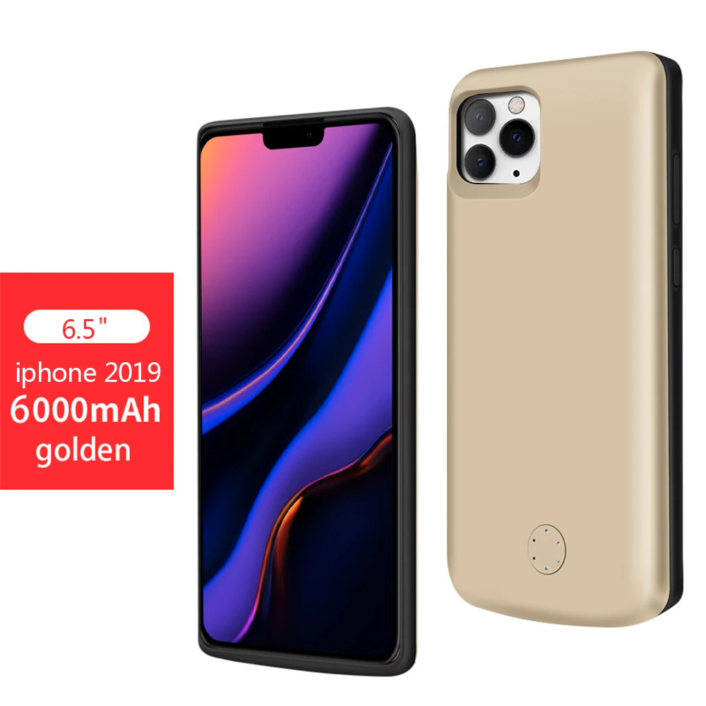 6000 мАч чехол для зарядного устройства для iPhone 11/iPhone 11 Pro/iPhone 11 Pro Max внешнее запасное зарядное устройство Внешний аккумулятор чехол