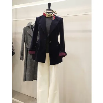 

Winter Clothes Women Blazer Pleuche Suit Jacket Woman The New Spring Style Slim Suit Jacket Woman
