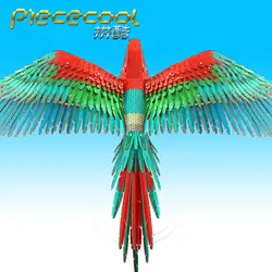 Piececool Jingang Parrot Модель 3D металлическая Сборная модель игрушки для взрослых детей Развивающие головоломки