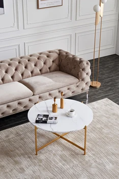 

Three Style 36" Modern Round coffee table Side Table End Table Storing Magazines Beverages Snacks in the Living Room