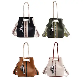 

Hot Sale Handbags Delicate Texture Women PU Leather Handbags Fashion Hit Color Top-handle Large Capacity Tote Daily Shopping