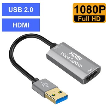 

Plug And Play Audio Aluminum Alloy High Speed Converter Live Streaming Meeting HD 4K 1080P 60fps Video Card HDMI To USB