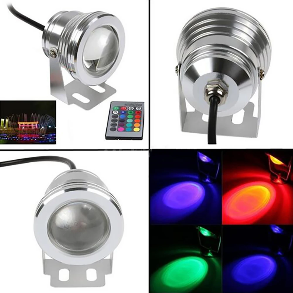 Бассейн свет Путь 10 Вт уличная газонная лампа свет RGB для использования в грунтовых водах светодиодный жесткий-рабочий садовый настил пруд AC/DC12V IP65 водонепроницаемый