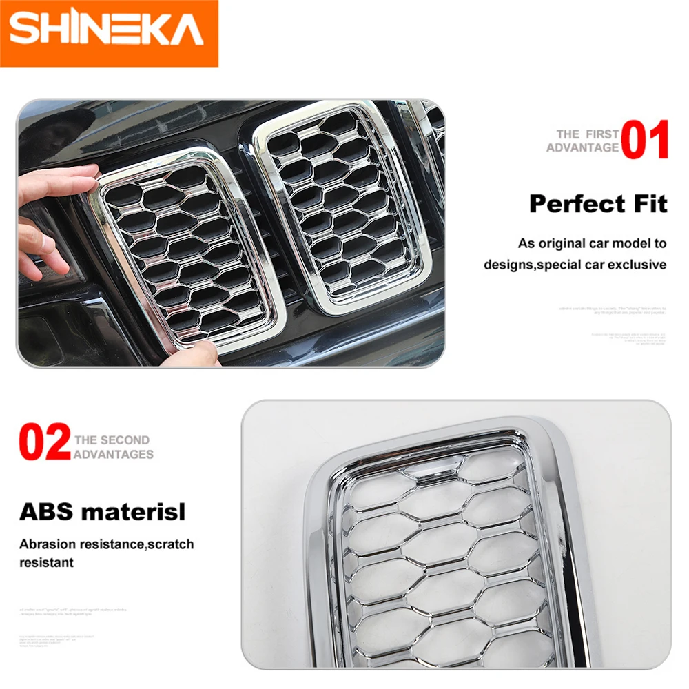 Автомобильная наклейка SHINEKA для Jeep Grand Cherokee 2014 2016 2017 + декоративная накладка на