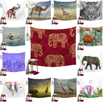 

Giraffe Animal Series Printed Wall Hanging Tapestry Polyester Blanket Art Wall Carpet Room Decorative Tapestry