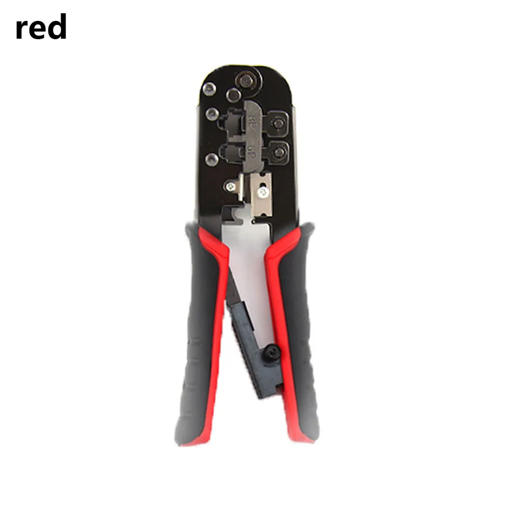 Красный Инструмент для зачистки проводов 8PPC RJ45 щипцы RJ11 Cat5e Cat6 кабельная сеть обжимных инструментов плоскогубцы инструмент 8 P/6 P Кабельные плоскогубцы, пилинг ножницы - Цвет: Красный