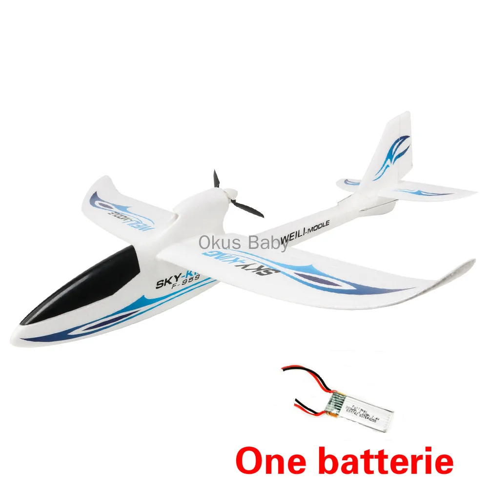 One batterie Blue Абсолютно 2,4G 3Ch RC самолет с фиксированным крылом самолет наружные игрушки Дрон для подарков - Цвет: One batterie Blue