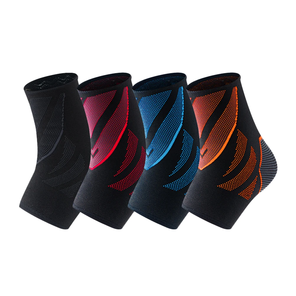 4 Pair Of Black Ankle Sock Support Knit Silicone Anti-Slip Comfortable Fitness Ankle Brace Ankle Sprain Supplies For Sports - Цвет: Picture 1