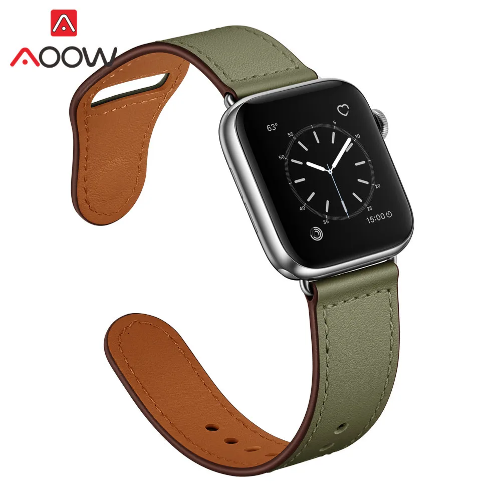 Ремешок из натуральной кожи петлевой для часов Apple Watch 38 мм 42 мм 40 мм 44 мм браслет ремешок Карлос Корреа аксессуары для iwatch 1 2 3 4