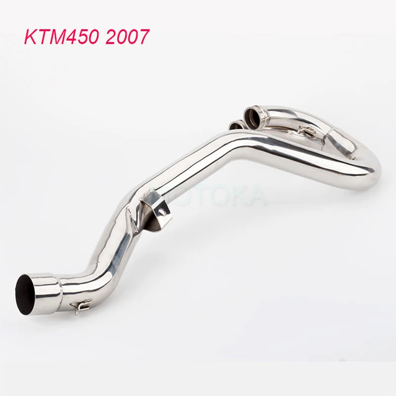 

For KTM 450 690 119 RC390 Motorcycle Full Exhaust System 2007 Stainless Steel Middle Link Pipe Front Pipe Headers Slip-on Joint